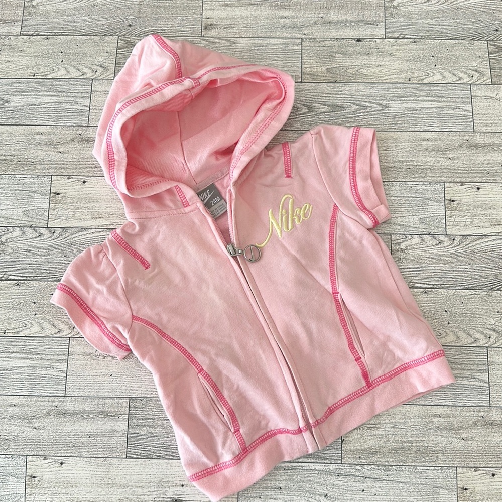 Pink Short Sleeve Nike Jacket